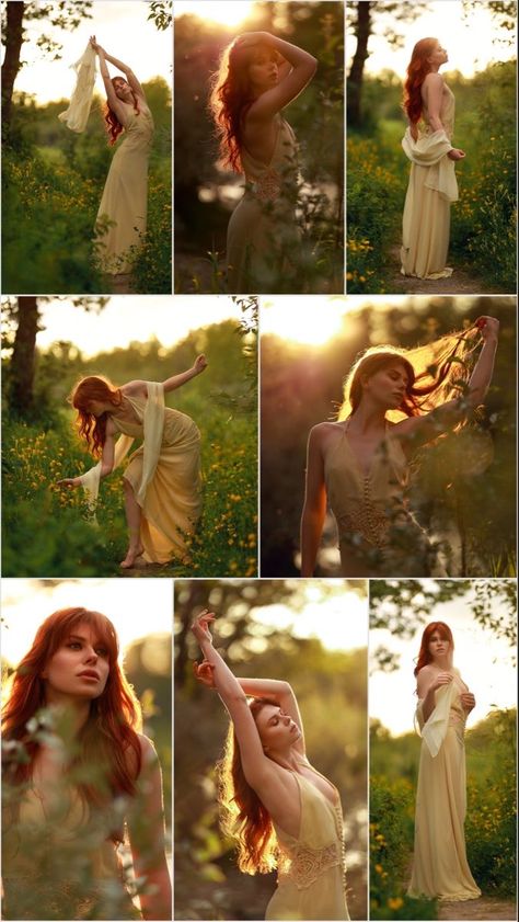 Nature Photoshoot Background, Fairy Like Photoshoot, Portrait Photography Ideas Nature, Poses Fantasy Photography, Ethereal Nature Photography, Photography Ideas In Nature, Photography Poses In Forest, Nature Model Photography, Fairy Poses Photography