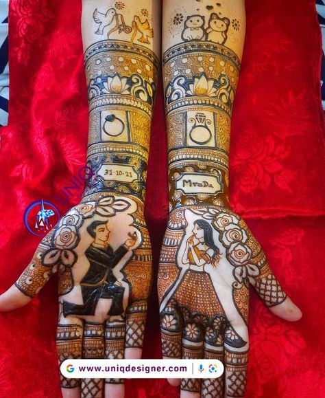 Mehndi Designs For Roka Ceremony, Mehendi Designs For Roka Ceremony, Ring Ceremony Mehendi Designs, Engegment Mehndi Simple, Engament Mehndi Designs, Engment Mhendi Design, Engement Mehandi Designs, Engagement Mehandi Idea Bride, Roka Mehendi Designs