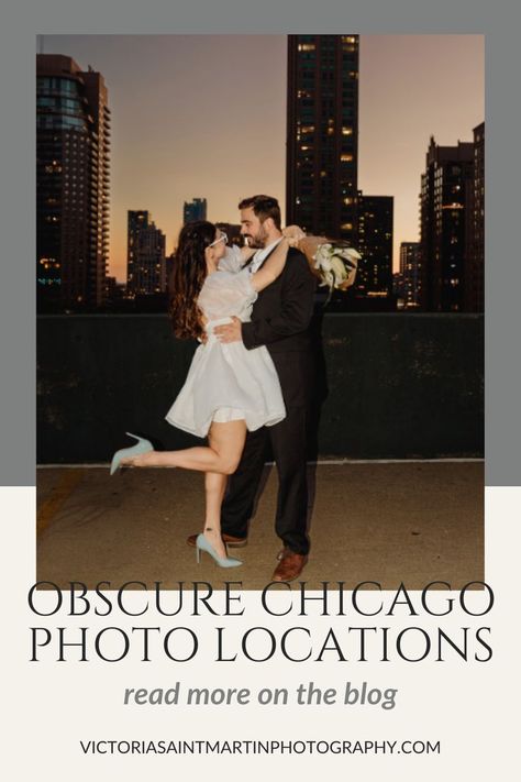 A stylish modern engaged couple stands on a city rooftop with the Chicago skyline behind them. Photo by Victoria Saint Martin. Chicago Engagement Photo Locations, Chicago Lake, Engagement Advice, Chicago Engagement Photos, Chicago Engagement, Chicago Photos, Engagement Photo Locations, Engagement Inspiration, Wedding Engagement Photos