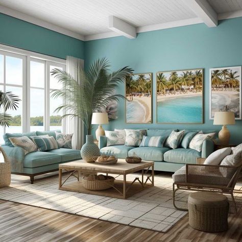 Beach cottage living room