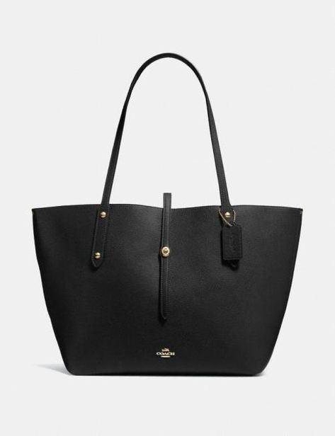 The 5 Must-Have Items You Need In Your Closet Coach Market Tote, Coach Tote, Designer Totes, Market Tote, Perfect Tote Bag, Leather Pieces, Carry All Bag, Coach Leather, Leather Care