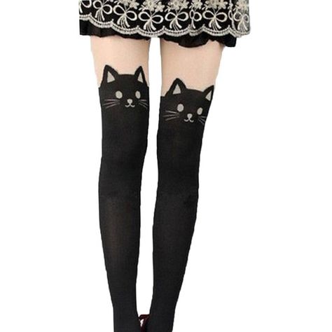 Kitten Print Knee High Length Socks CAT Tail Tattoo Tights Pantyhose... (110 ARS) ❤ liked on Polyvore featuring intimates, hosiery, tights, knee high tights, cat pantyhose, knee high pantyhose, cat stockings et tattoo tights Cat Tail Tattoo, Socks Tattoo, Tail Tattoo, Cat Tights, Tattoo Tights, Cat Stockings, Print Tights, Tights Socks, Knee High Stockings