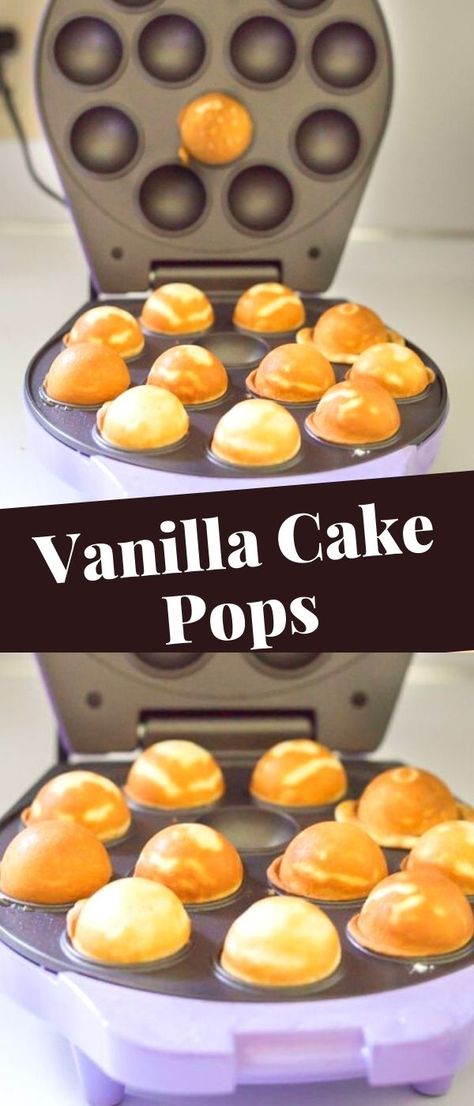 Cake Pop Batter Recipe, Cake Pops Serving Ideas, Easy Cake Pops Recipe Simple, Making Cake Pops Easy, Baked Cake Pops Recipe, Vanilla Cake Recipe For Cake Pops, Babycake Maker Recipes, Best Way To Make Cake Pops, Cake Pops Maker Recipes