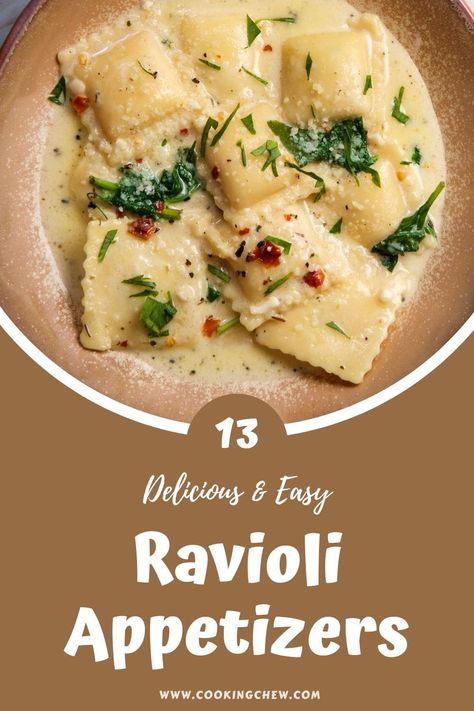 Crispy Ravioli Appetizer, Mini Italian Appetizers, Fried Ravioli Appetizer, Ravioli Appetizers Appetizer Recipes, Pasta Bites Appetizers, Ravioli Appetizers, Baked Ravioli Appetizer, Crispy Baked Ravioli, Pasta Appetizer