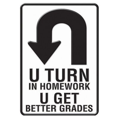 Trend Enterprises U Turn In Homework Lp Large Poster (Set of 3) Funny Titles, School Sayings, Show Respect, Teaching Secondary, Large Posters, The Power Of Words, Power Of Words, Classroom Signs, Classroom Teacher