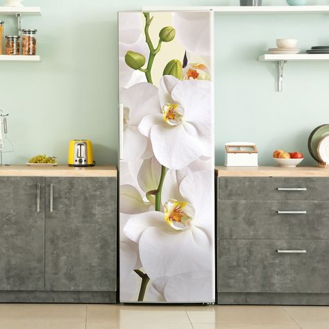 Fridge Decals, Refrigerator Wraps, Fridge Stickers, Retro Fridge, Door Wraps, Refrigerator Sticker, Bookcase Door, Door Murals, Vinyl Siding