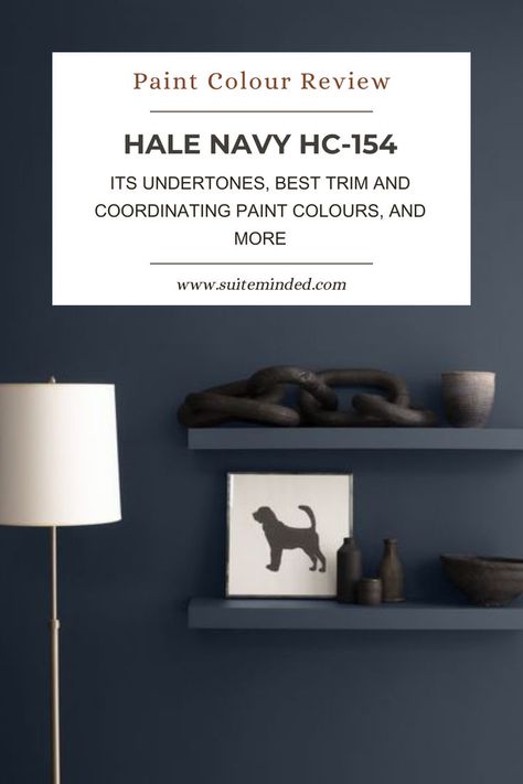 One of the reasons for Hale Navy's popularity is its versatility. It can be used in various settings and styles, from traditional to modern, and works well in different rooms of the house. Whether it's used on walls, furniture, cabinetry, or as an accent colour, Hale Navy adds a touch of depth and drama to any space. 

Wonder if Hale Navy is the right colour for your interior? Keep on reading... Whole House Color Palette Hale Navy, Bm Hale Navy Cabinets, Hale Navy Living Room, Hale Navy Office, Navy Paint Palette, Hale Navy Coordinating Colors, Hale Navy Bedroom, Navy Kitchen Walls, Bm Hale Navy