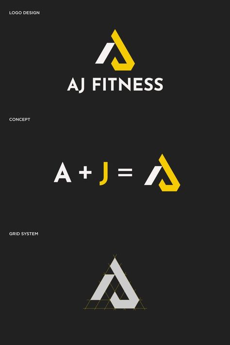 Hi! This logo design is for a personal fitness trainer AJ. I'd like you to share your thoughts about the logo design. Peace ✌️ #logo #design #fitness #gym #branding #aj All Logo Design, Fitness Logos Ideas, Sportswear Branding Design, Personal Training Logo Design, Athletic Logo Design Inspiration, Personal Trainer Brand Identity, Fitness Center Logo, Gym Logos Ideas, Personal Trainer Logo Ideas