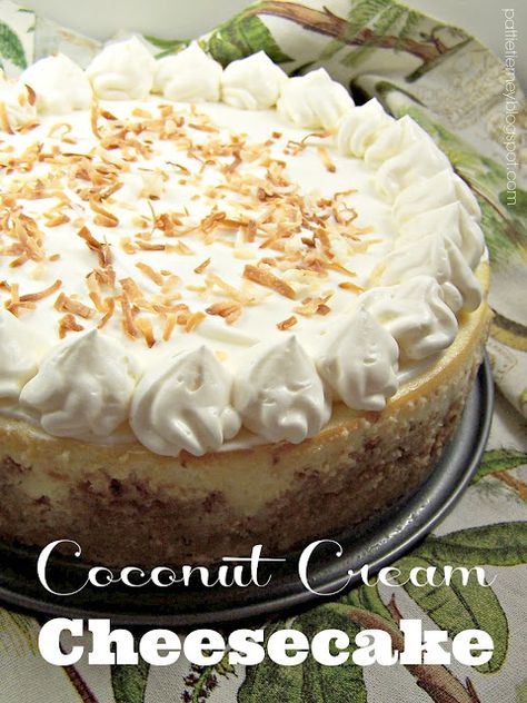 Coconut Cream Cheesecake, Coconut Cheesecake, Cream Cheesecake, Food Types, Homemade Cheesecake, Cheesecake Cake, Easy Cheesecake Recipes, Coconut Cream Pie, Cheesecake Desserts