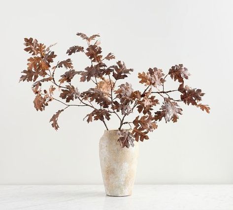 Latest Furniture & Home Decor | New Home Decor | Pottery Barn Autumn Branches Decor, Fall Decor Minimalist, Vases With Branches, Indoor Fall Decor Ideas, Pottery Barn Fall, Indoor Fall Decor, Oak Branch, Georgia House, Cozy Thanksgiving