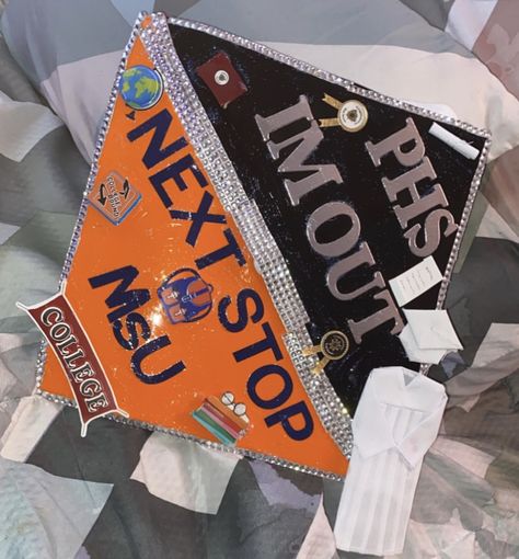 Morgan state University 🐻 Morgan State Graduation Party, Decision Day Ideas College, Morgan State University Decision Day, Morgan State University Aesthetic, Morgan State University, High School Graduation Cap, University Dorms, Graduation Party Foods, Cap Decoration