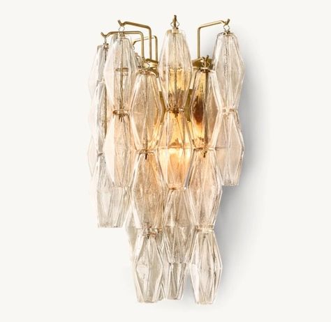 Sconces | RH Nyc Dream, Bedside Wall Lamp, Wall Sconces Bedroom, Sconces Bedroom, Round Chandelier, Italian Lighting, Murano Glass Chandelier, Candelabra Bulbs, Glass Chandelier