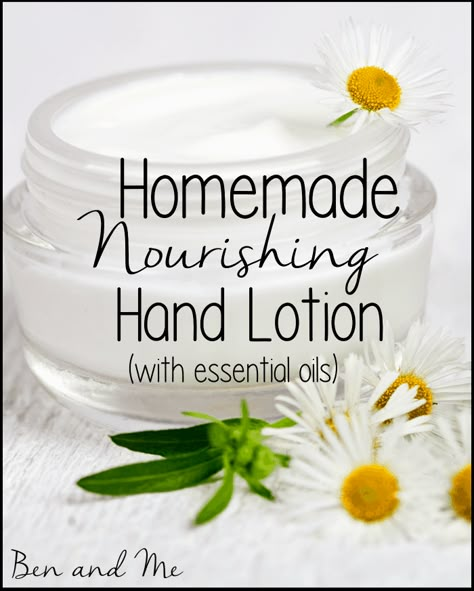 Homemade Nourishing Hand Lotion with Essential Oils Homemade Hand Lotion, Hand Lotion Recipe, Homemade Lotion Recipe, Lotion Recipe, Diy Lotion, Homemade Lotion, Using Essential Oils, Young Living Oils, Body Butters