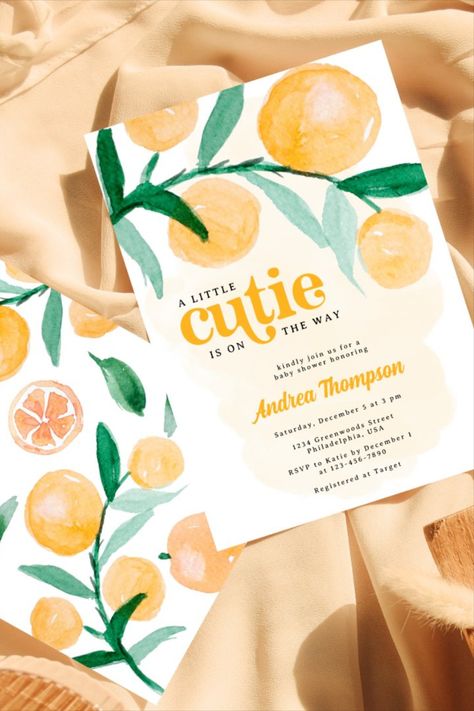 Citrus Orange Little Cutie Baby Shower Invitation
Watercolor Citrus Orange Little Cutie Baby Shower Invitation! #babyshower #babyshowersgifts #babyshowercards #babyshowerparty #newborn #citrus #orange Summer Citrus Baby Shower Ideas, Citrus Baby Shower Ideas, August Baby Shower Ideas, A Little Cutie Is On The Way, A Little Cutie Baby Shower Theme, Cutie Orange Baby Shower Theme, Citrus Baby Shower Theme, Little Cutie Baby Shower Ideas, Little Cutie Baby Shower Theme