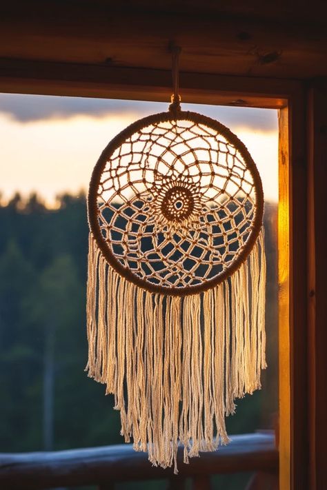 "Capture sweet dreams with a DIY Macramé Dreamcatcher! 🧵✨ Perfect for a handmade, bohemian vibe in any room. 🌟✨ #DIYProjects #BohoStyle #MacrameLovers" Diy Macramé, College Aesthetic, Macrame Diy, Sweet Dreams, Dream Catcher, Boho Fashion, Macrame, Diy Projects, Home Decor