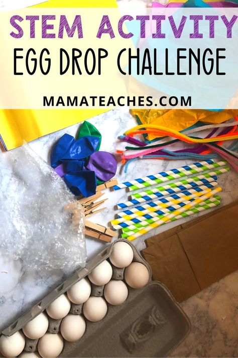 Egg Drop Stem Challenge, Egg Drop Challenge, Passover Activities, Passover Crafts, Stem Lesson Plans, Homeschool Stem, Stem Experiments, Stem Lesson, October Crafts