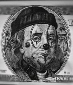 Og Abel Art, Chicano Tattoos Sleeve, Gangsta Tattoos, Prison Art, Money Tattoo, Clown Tattoo, Chicano Style Tattoo, Cholo Art, Lowrider Art