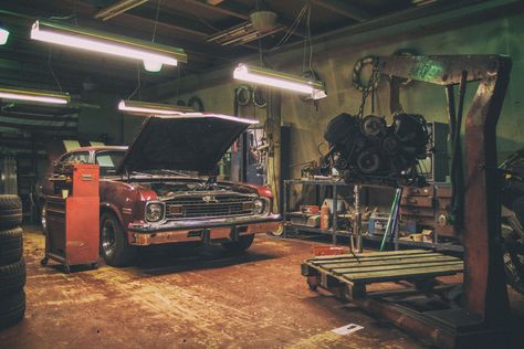 Free image of Car repair shop. Download and use it wherever you want! No attribution. No registration. CC0 license. Mechanics Aesthetic, Mechanic Shop, Garage Repair, Car Workshop, Mechanic Garage, Car Repair Service, Engine Repair, Auto Repair Shop, Garage Lighting