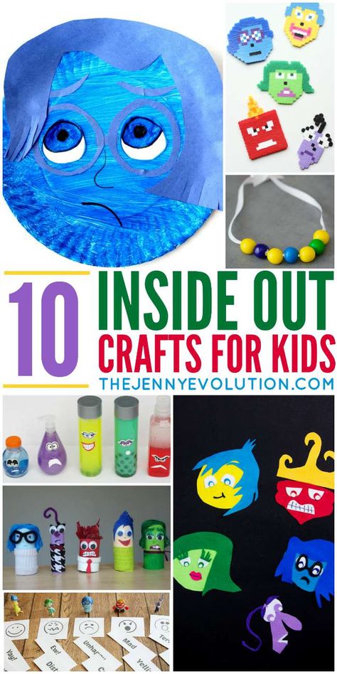 Inside Out project for kids geared toward externalizing, processing, and communicating emotion. Emotion Crafts, Inside Out Crafts, Evolution Activities, Inside Out Movie, Bead Templates, Movie Crafts, Kids Movie, Crafts And Activities For Kids, Parents Love