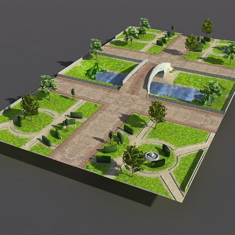 Low poly Park. 3D model of a city. #3D #3DModel #3DDesign #city #garden #grass #nature #park #tree House Garden Landscape, Beautiful Gardens Landscape, Park Wallpaper, Zen Garden Design, Architectural Model, Easy Landscaping, Best Blenders, Entertainment Design, Landscape Architecture Design