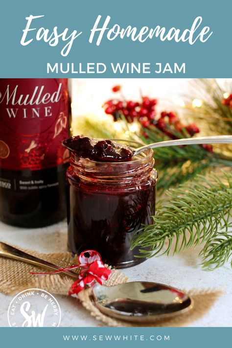 This mulled wine jam is the most delicious and easy to make preserve for a Christmas breakfast or brunch. Mulled wine jam / jelly is full of festive flavours and is also perfect for filling cakes, mixing into porridge or slathered on toast. It also makes a great edible Christmas gift. Mulled Wine Jelly, Wine Jam, Homemade Mulled Wine, Diy Christmas Gifts Food, Diy Edible Gifts, Edible Holiday Gifts, Wine Jelly, Edible Christmas Gifts, Christmas Jam