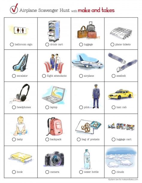 Airplane Scavenger Hunt Printable for Kids Airport Scavenger Hunt For Kids, New Games For Kids, Road Trip Scavenger Hunt, Traveling Italy, Airplane Games, Plane Trip, Scavenger Hunt Printable, Flying With Kids, Plane Ride