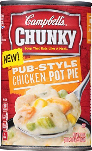 Campbells Chunky Soup PubStyle Chicken Pot Pie 188 Ounce ** You can find out more details at the link of the image. (Note:Amazon affiliate link) #FoodFrozenSnackFreshProduced Soup Chicken Pot Pie, Chicken Pot Pie Biscuits, Pot Pie Biscuits, Chunky Soup, Campbells Soup Recipes, Mini Chicken Pot Pies, Chicken Pot Pie Soup, Pot Pie Soup, Cheesy Chicken Broccoli