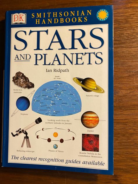 Paperback Book: Stars and Planets: Smithsonian Handbooks - Guidebook A Quick reference guide to the solar system Description - Identification - Characteristics - Pictures Author: Ian Ridpath Year: 2002 Publisher: A Dorling Kindersley Book Condition: minor edge wear Astronomy, Universe, Solar System, Planets, Universe Books, Books About Astronomy, Books About Stars, Books About Space, Astronomy Books, Astronomy Science, Space Books, Unread Books, Carl Sagan