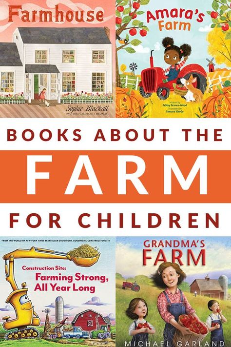 Farm books for kids (tractors, gardening, and more) from toddlers to preschoolers to kindergarteners. Includes a printable book list. #farmbooks #booksforkids #GrowingBookbyBook Farm Sensory Activities, Farm Unit Study, Farm Sensory, Easy Chapter Books, Best Books For Teens, Tractors For Kids, Lesson Plan Book, Books For Reading, Farm Books