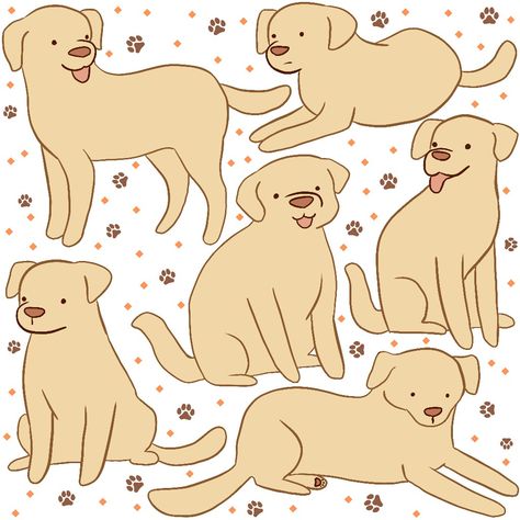 Labrador retriever cute cartoon pattern , labrador retriever illustration Labrador Illustration Cartoon, Cute Labrador Drawing, Labrador Retriever Illustration, Lab Puppy Drawing, Labrador Drawing Cartoon, Kawaii Labrador, Labrador Retriever Drawing, Pet Doodles, Labrador Doodle