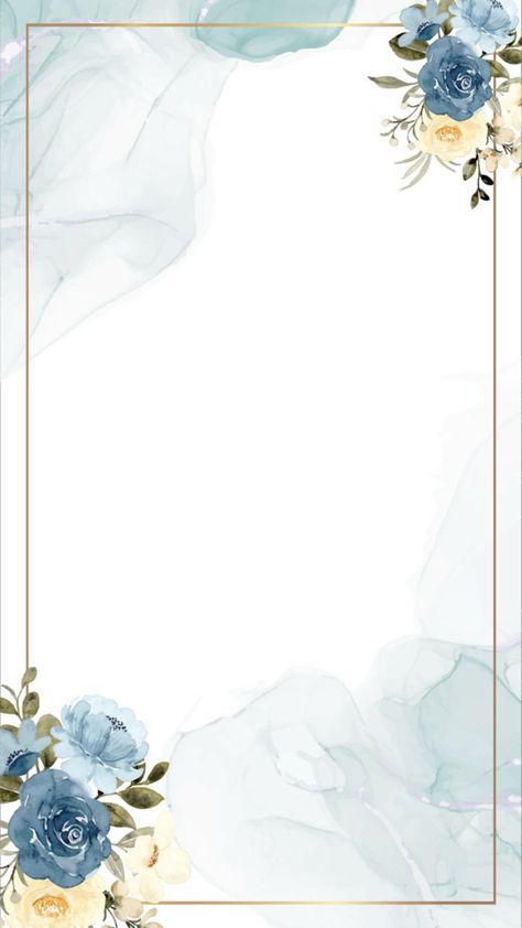 Blue Flower Wedding Invitations, Wedding Invitation Background Design Flower, Invitation Card Design Background, Blue Floral Invitation Template, Blue Wedding Background, Wedding Frame Background, Wedding Invitations Background, Blue Flower Background, Wedding Card Background