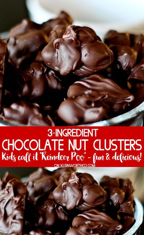 Slivered Almonds Recipes, Chocolate Nut Clusters, Nut Cluster Recipe, Chocolate Nuts Clusters, Nobake Dessert, Almonds Chocolate, Dessert Thanksgiving, Nut Clusters, Holiday Candy Recipes