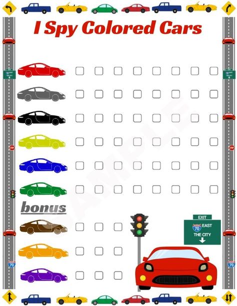 Car Games Printable, I Spy Road Trip Printable, Car Ride Printables, Car Games For Toddlers, Games To Play On Long Car Rides, Free Printable Road Trip Games, Car Games For Teens, Road Trip Activities For Toddlers, Car Games For Adults