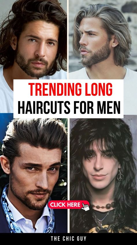 18 Versatile Long Hairstyles for Men You Must Try in 2024 Feminine Men With Long Hair, Men's Long Hair Styles, Mens Hair Styles Long, Men Longer Hairstyles, Best Long Hairstyles For Men, Men’s Haircuts Long On Top, Men’s Long Hair Undercut, Men S Long Hairstyle, Mens Hairstyles Medium Long