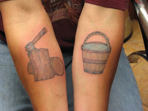 Chop Wood Carry Water Tattoo, Chop Wood Carry Water, Simple Arm Tattoos, Old Scool, Cowboy Tattoos, Water Tattoo, Arm Tattoos, Tattoo You, Tattoo Artist