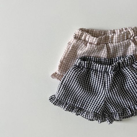 Plaid Clothes, Summer Baby Clothes, Plaid Outfits, Clothes Set, Ruffle Shorts, Plaid Tops, Casual Sets, Summer Baby