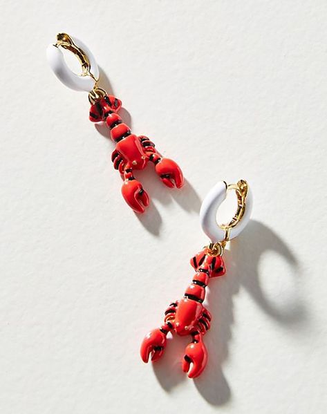 Lobster Jewelry, Coral Drop Earrings, Jewels Diy, Tropical Earrings, Tropical Jewelry, Flamingo Earrings, Trending Bracelets, Fruit Jewelry, Starfish Earrings