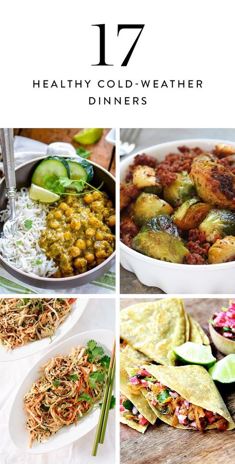 17 Cold-Weather Dinners That Won't Ruin Your Diet via @PureWow Healthy Winter Meals, Cold Weather Food, Winter Meals, Winter Dinner Recipes, Winter Dinner, Dinner Healthy, Healthy Foodie, Quick Dinner Recipes, Dinner Is Served