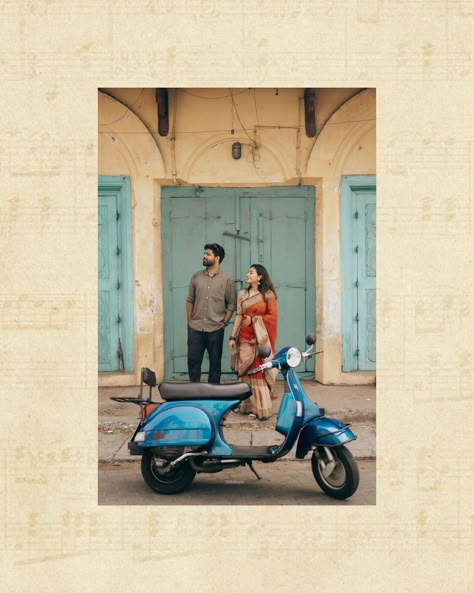 Vintage Prewedding Photography, Cool Couple Photos, Vintage Love Aesthetic, Pre Wedding Photoshoot Beach, Car Couple, Puzzle Video, Marriage Photo, Kerala Wedding Photography, Pre Wedding Photoshoot Outfit