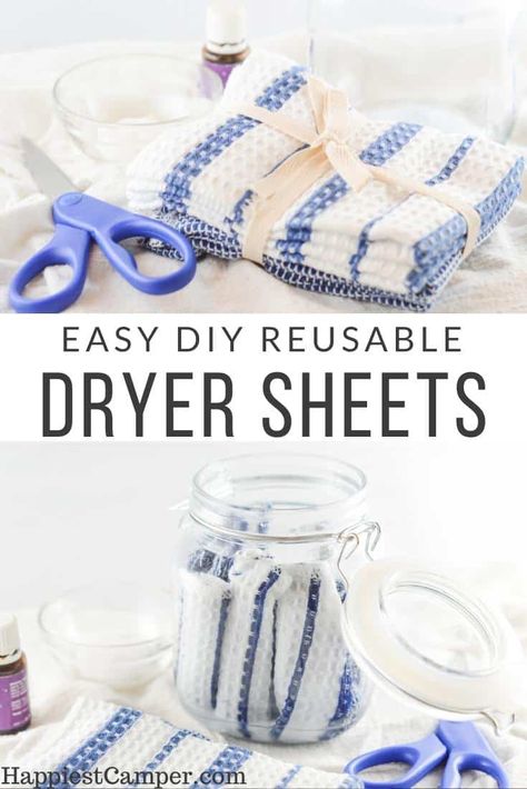 Diy Dryer Sheets, Homemade Dryer Sheets, Diy Cleaning Products Recipes, Homemade Laundry Detergent, Homemade Laundry, Diy Laundry, Homemade Cleaning Products, Work Diy, Essential Oil Scents