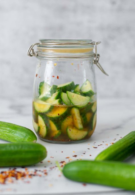 Quick Japanese Pickles, Hawaiian Pickled Cucumber, Thai Pickled Cucumbers, Fast Pickled Cucumbers, Pickled Persian Cucumbers, Persian Cucumber Pickles, Chinese Pickled Cucumber, Easy Pickled Cucumbers, Japanese Pickled Cucumbers