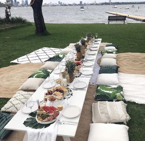 Picnic Setup, Picnic Planning, Picnic Inspo, Birthday 21, Picnic Ideas, Table Styling, Small Backyard Patio, Picnic Party, Low Tables