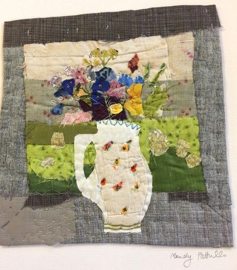 Mandy Patullo, Mandy Pattullo, Winifred Nicholson, Story Quilt, Textile Book, Textile Collage, Applique Art, Fabric Books, Art Quilting