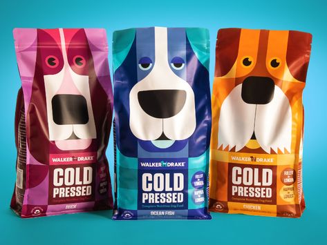 Dog Food Packaging Design Creative, Dog Food Products, Dog Food Package Design, Pet Food Packaging Design Creative, Dog Product Packaging, Pet Products Packaging, Pets Packaging Design, Pet Product Packaging Design, Cool Food Packaging