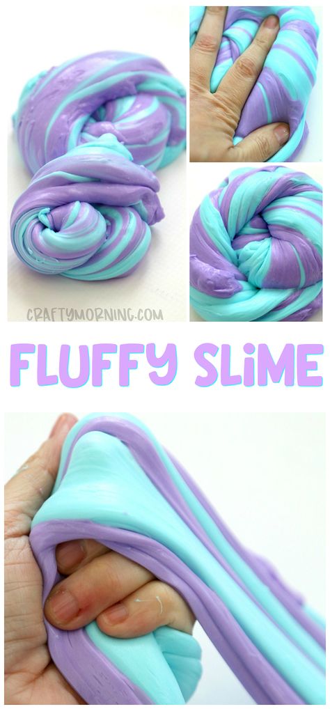 Super fluffy slime recipe! Fun colors for spring or Easter time. Slime recipe for kids using shaving cream, liquid starch, and white glue. #slime #slimerecipes #fluffyslime #shavingcreamslime #sensoryplay #craftymorning Slime With Liquid Starch And Glue, Slime Recipe Liquid Starch And Glue, Liquid Glue Crafts, Easter Slime Ideas, White Glue Slime Recipe, White Glue Crafts, Slime Recipe No Shaving Cream, Slime Recipe With Liquid Starch, Slime Recipe Glue