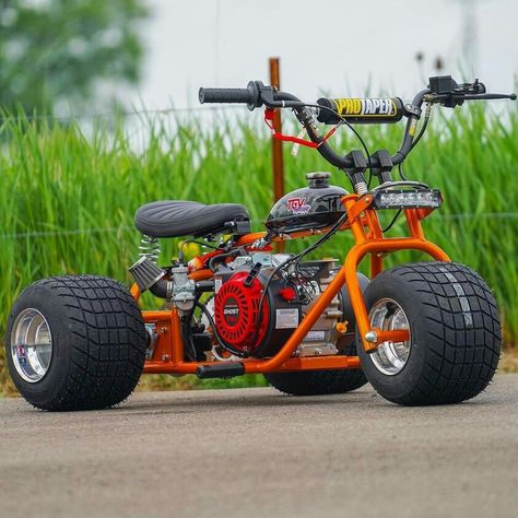 Diy Mini Bike, Gokart Diy, Mini Bike Diy, Mini Trike, Drift Trike Frame, Go Kart Kits, Custom Mini Bike, Vw R32, Custom Trikes