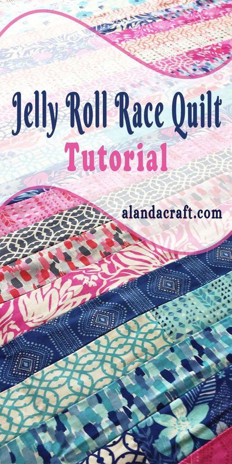 Learn how to create a fast and easy quilt using jelly roll strips. Full step-by-step written and video tutorial. How To Quilt A Jelly Roll Race Quilt, Jellyroll Race Quilt Patterns, Jellyroll Race Quilts, Jelly Roll Race Quilt Tutorial, Jellyroll Race Quilt Tutorials, Queen Size Jelly Roll Quilt Patterns Free, Jelly Roll Race Quilts, Scrappy Jelly Roll Quilt Patterns, Jelly Roll Quilts Easy