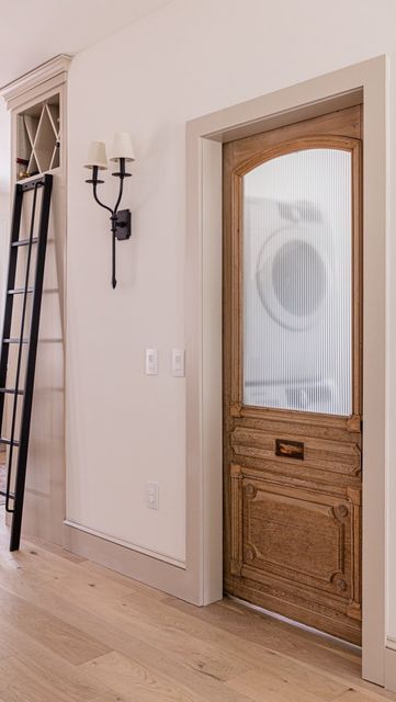 Hallway Laundry Closet Door Ideas, Glass Laundry Room Door, Alternative Door Ideas, Glass Closet Doors, Laundry Doors, Front Closet, Laundry Room Doors, Reeded Glass, Mesh Door