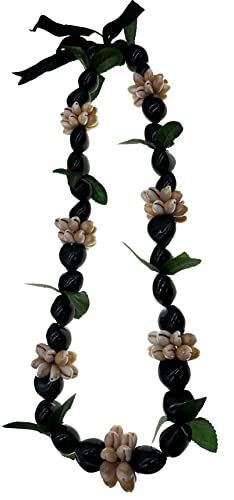 Amazon.com: Kukui Nut Necklace Lei - with Shell & Faux Green Leaf: Clothing, Shoes & Jewelry Leaf Clothing, Kukui Nut, Aloha Hawaii, Green Leaf, Green Leaves, Lei, Bobby Pins, Shoes Jewelry, Nuts