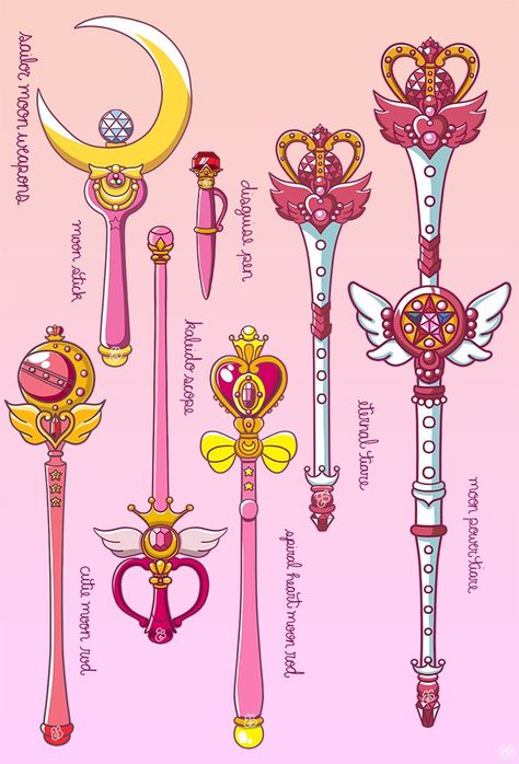 Sailor Moon Wands, Sailor Moon Wedding, Stick Tattoo, Wand Tattoo, Sailor Moon Tattoo, Piskel Art, Arte Sailor Moon, Sailor Moon Usagi, Sailor Moon Aesthetic